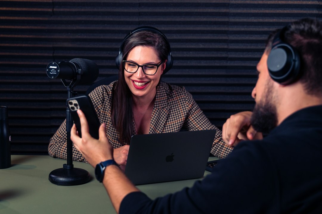 woman recording in studio